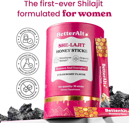 BetterAlt Shilajit for Women with Shatavari & Saffron